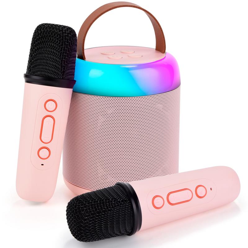Doboli Mini Karaoke Machine with 2 Wireless Microphone, Stocking Stuffers for Kids Boys and Girls, Karaoke Speaker for Adults, Kids and Teens, Birthday Christmas Gifts for Women and Men
